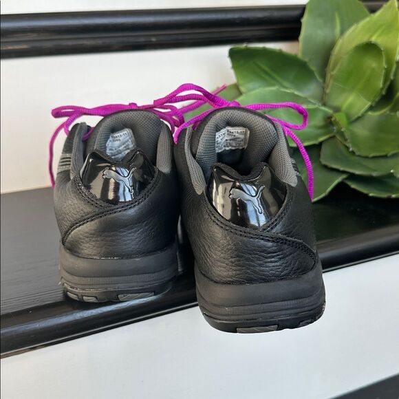 Puma Women’s Steel Toe Work Shoes, Black Leather, Like New, Safety Toe - Picture 3 of 11